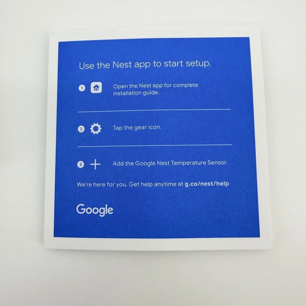Google Nest Temperature Sensor FOR PARTS ONLY White A0106 Smart Home Accessory